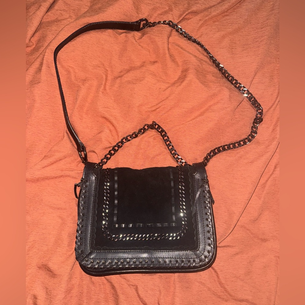 Zara Black Crossbody Bag with Chain Detail